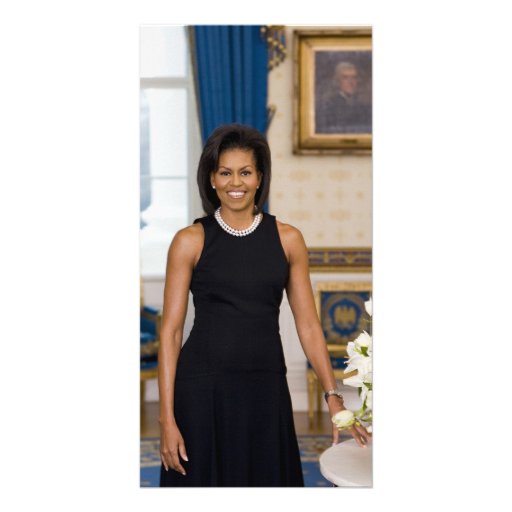 MrsObamaPortrait Custom Photo Card