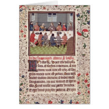 Ms 370 fol.184 The Last Supper Greeting Cards