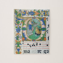 Ms 515 f.1r The Miraculous Draught of Fishes, from puzzles