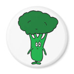 Ms. Broccoli in White Magnets