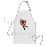 Ms Claus On The Rooftop Delivering Santas Presents aprons