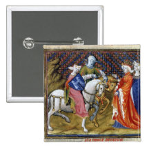 Ms Fr. 120 The Lady of the Lake Meeting Guinevere, Button