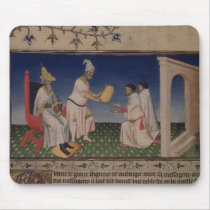 Ms Fr 2810 f.3v Kublai Khan (1214-94) giving his g mousepads