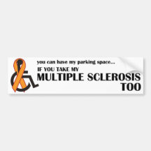 MS Handicap Parking Sticker Bumper Stickers