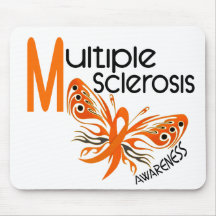 MS Multiple Sclerosis BUTTERFLY 3.1 Mouse Pads