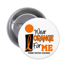 MS Multiple Sclerosis I Wear Orange For ME 9 Pins