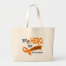MS Multiple Sclerosis MY HERO MY HUSBAND 42 Canvas Bag