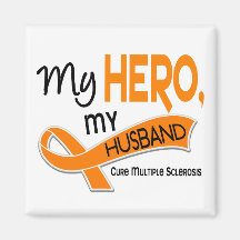 MS Multiple Sclerosis MY HERO MY HUSBAND 42 Magnets