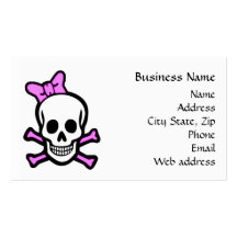 Ms Skull Business Card