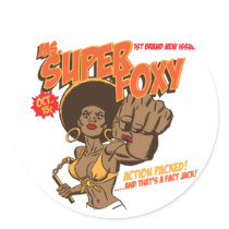 Ms. Super Foxy Round Stickers