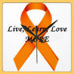 ms support orange ribbon wall clocks