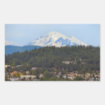Mt Baker From The Bay Rectangular Sticker
