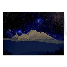 Mt. Baker, Washington State, midnight stars Card