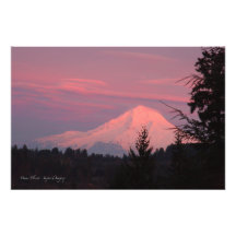 Mt. Hood January Sunset Art Photo