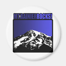 Mt. Rainier Rocks! Fridge Magnet