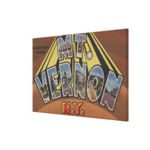 Mt. Vernon, New York - Large Letter Scenes Canvas Print