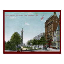 Mt. Vernon Place, Baltimore 1910 Vintage Post Card