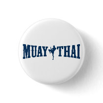 Muay Thai Logo Pinback Button