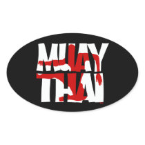 Muay Thai Oval Sticker
