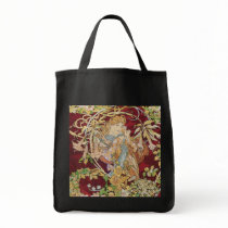 Mucha Art Nouveau: Woman With Daisy Tote Bag