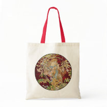Mucha Art Nouveau: Woman With Daisy Bag