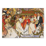 Mucha Card or Party Invitation: Amants