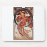 Mucha dance art deco lady mousepads
