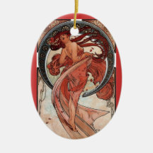 Mucha Dance Zodiac Christmas Tree Ornaments