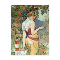 Mucha Postcard:  Cognac - Art Nouveau