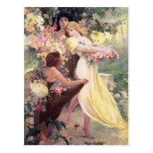 Mucha Postcard:  Spirit of Spring