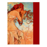 Mucha Summer Post Card