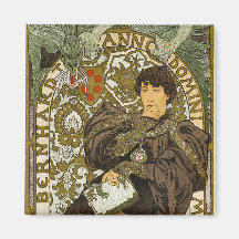 Mucha - théâtre - Lorenzaccio - art Nouveau Magnets Pour Réfrigérateur