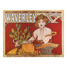 Mucha ~ Waverley Cycles 1898 Personalized Invite