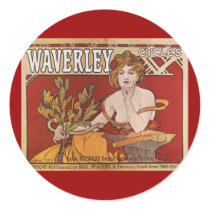 Mucha ~ Waverley Cycles 1898 Stickers