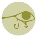 Mud Eye of Horus Round Stickers