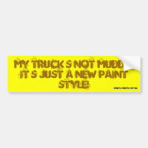 mud style bumper sticker