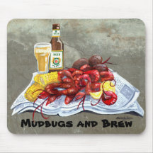 Mudbugs et Brew Mousepad Tapis De Souris