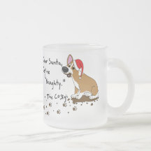 Muddy Christmas Corgi Coffee Mugs