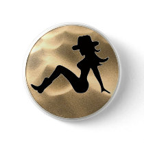 Mudflap Cowgirl Button