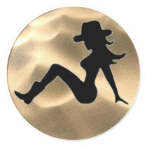 Mudflap Cowgirl Sticker
