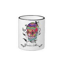 Muerte Day of the Dead Calaveras Groomsman Favour Coffee Mug