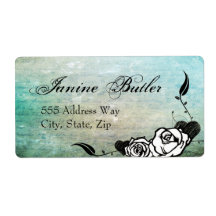 Muerte Sugar Skull Day of the Dead Calaveras Illus Shipping Label