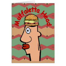 Muffaletta Head  New Orleans Sandwich Nola Cards