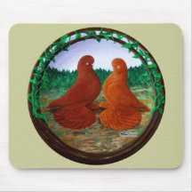 Muffed Tumbler Pigeons Mouse Pads