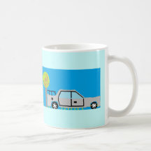 Mug dessin d'enfant voiture