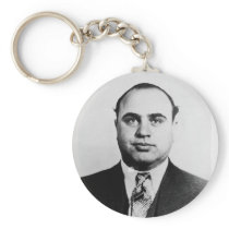 Mug Shot of Chicago Gangster Alphonse Capone 1931 Keychain