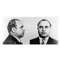 Mug Shot of Chicago Gangster Alphonse Capone 1931 Photo Card Template