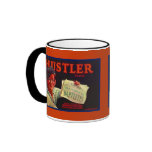 MUG ~ VINTAGE BARTLETT PEAR CRATE LABEL ~ HUSTLER