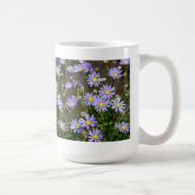 Mug with Blue Marguerite Flowers
