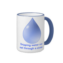 Mug With Chinese Proverb About Persistence.